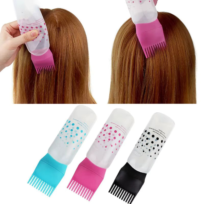 Haar Farbstoff Applikator Pinsel Flasche mit Kamm, Unisex - Bild 5