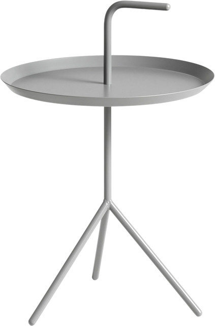 HAY Dlm Beistelltisch in Grau mit industriellem Design für den Garten - Bild 1