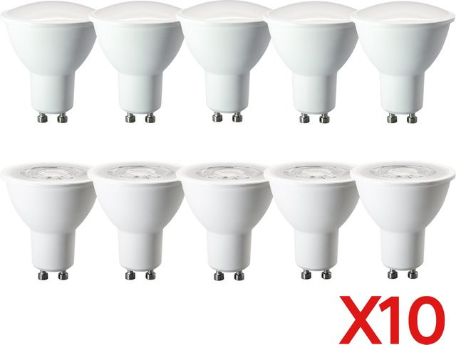 10 Stück GU10 LED-Strahler in Weiß, 3W-9W Ersatz für 50W Halogenlampen, 220V für Downlights und Kronleuchter - Bild 1