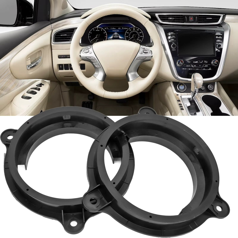 2er-Set Lautsprecher Adapter Halterung mit 2-Kabelbaum Ersatz für Nissan Murano und Sentra, 6,5 Zoll, Schwarz - Bild 5