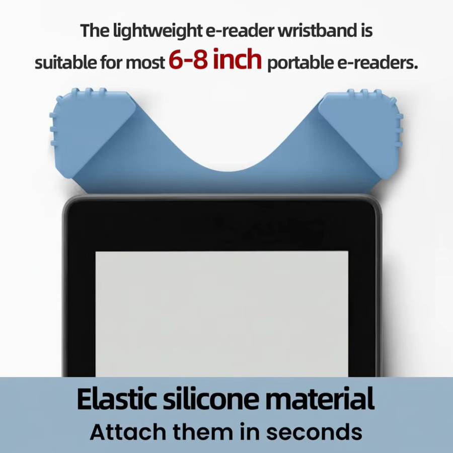 Silikon Handgelenk-Trage für E-Reader 6-8 Zoll in Schwarz mit Anti-Drop-Funktion und rutschfestem Griff - Bild 3