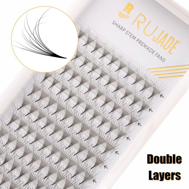 RUJADE Wimpernverlängerung, flauschige Lagenwimpern, 9-16mm, CC D Curl, Black - Bild 1