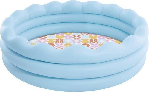 Intex Wavy Edge Playcenter Kinderpool blau, quadratisches Planschbecken mit Ablassventil, B/T/H: 575 x 575 x 46 cm