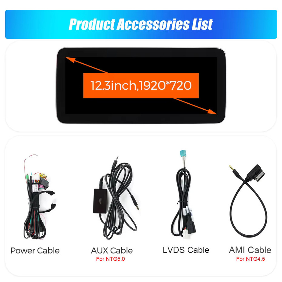 MEKEDE Linux Auto-Multimedia-Player mit kabellosem CarPlay und Android Auto für Mercedes Benz A-Klasse GLA CLA W176 C177 X156 W463 NTG4.5 5.0, GPS und Mirror Link, Schwarz - Bild 2