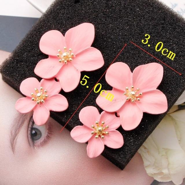 YIRAN Jewelry Ohrringe, Rosa Blume, Kupfer, Damen - Bild 1