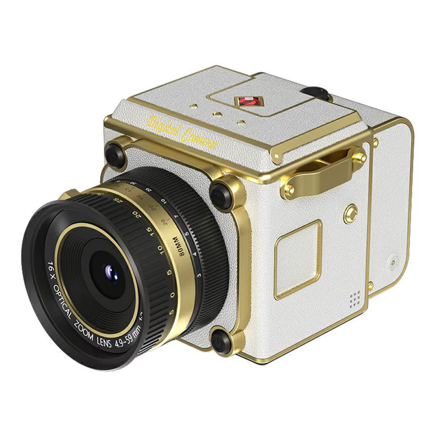 AMORUS Vintage Digitalkamera 64MP mit 2.7K HD-Video, 16-fach Zoom und Autofokus, Retro Point-and-Shoot Kompaktkamera mit 2,0 Zoll Display in Weiß oder Rot - Bild 7