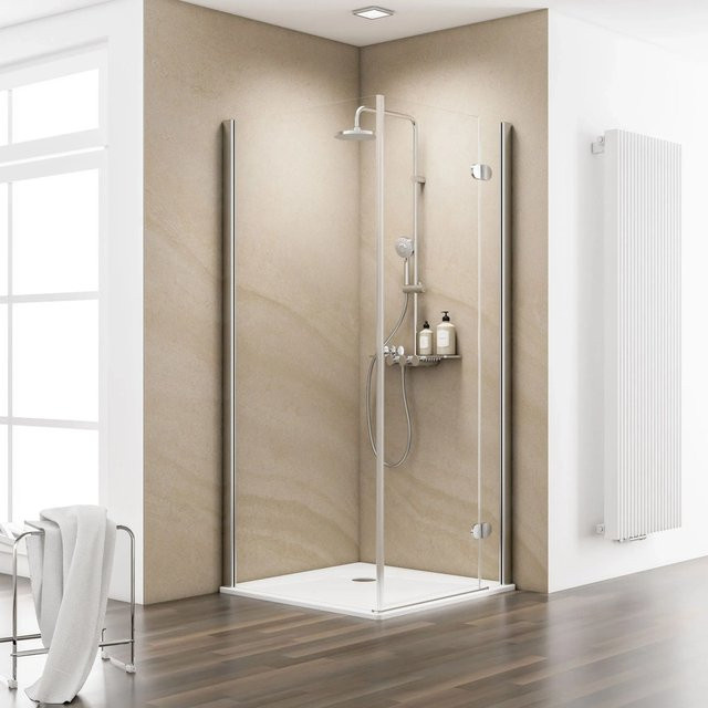 Schulte ExpressPlus Set Eckdusche MasterClass mit Duschwanne, silberfarben, B/T: 200 x 90 cm - Bild 1