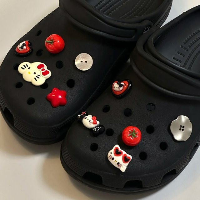 Mesuca Schuh-Charms, Rote Tomaten-Stern, Damen und Mädchen - Bild 1