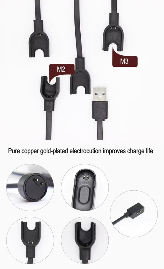 AISHISMART Magnetisches USB-Ladekabel für Xiaomi Smart Band und Redmi Watch, Schwarz - Bild 3