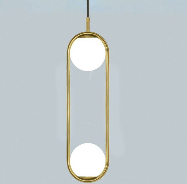 B.Lux C_Ball S2 Pendelleuchte in Messing satiniert mit Glaskugel im modernen Design - Bild 1