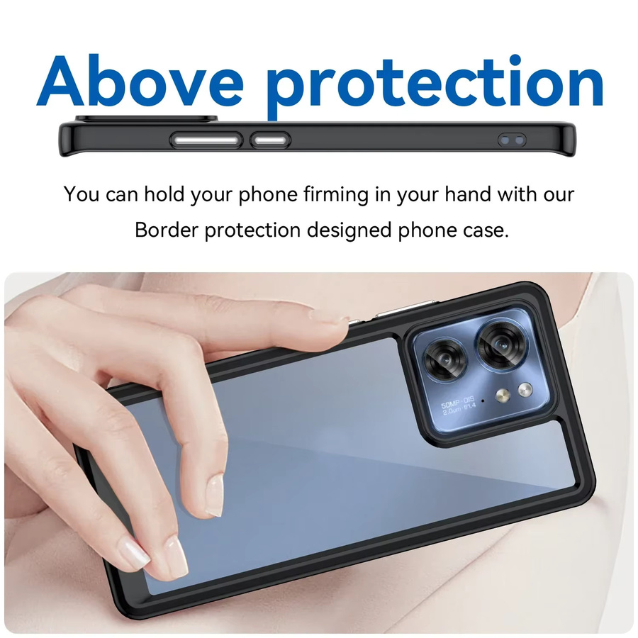 Motorola Schutzhülle aus Acryl und TPU in Transparent/Grün für Moto Edge 50 Pro Ultra Fusion 40 NEO G85 G84 E14 54 34 24 Power 14 04 53 Y 73 23 13 - Bild 4