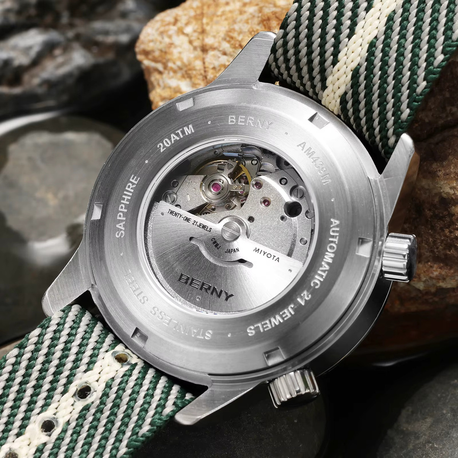 BERNY Taucheruhr, Automatik, Edelstahl, Saphirglas, 42 mm, Herren - Bild 3