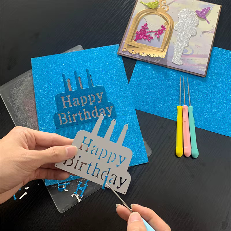 4er-Set Pick-Werkzeuge für Scrapbooking und DIY-Handwerk, Mehrfarbig, aus Kunststoff - Bild 3