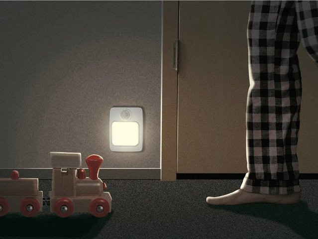 OBI LED-Nachtlicht mit Bewegungsmelder und Dämmerungssensor in Weiß für Treppen, Flure und Schlafzimmer - Bild 1