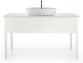 Duravit Waschtischunterschrank Luv in Weiß matt, B/T/H: 133,8 x 57 x 74,3 cm - Bild 1