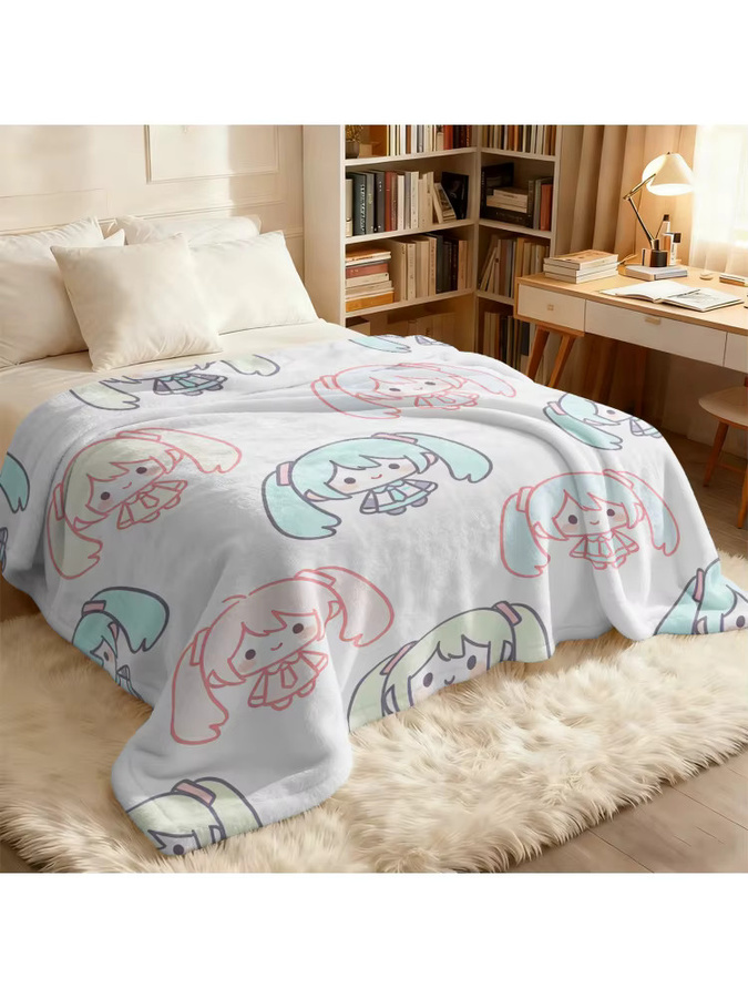 Hatsune Miku Flanellndecke mit Chibi-Druck in Multicolour - Bild 4