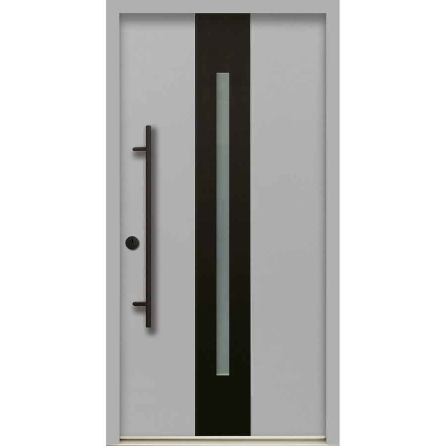 Splendoor Sicherheits-Haustür ThermoSpace Prime Dublin RC2 in Grau mit Glaseinsatz, B/H: 100 x 210 cm, Anschlag Links - Bild 2