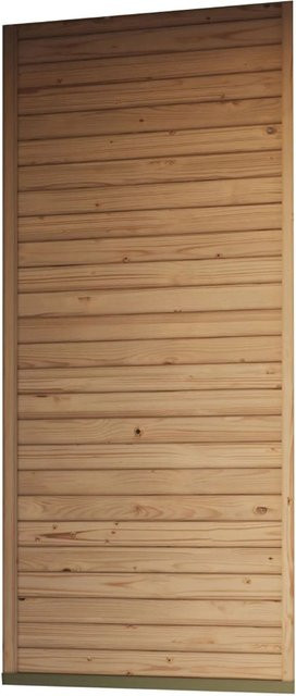 Karibu Geschlossene Seitenwand für Pavillon Kvadrat aus Fichte in Natur, B: 231 cm, H: 115 cm - Bild 1
