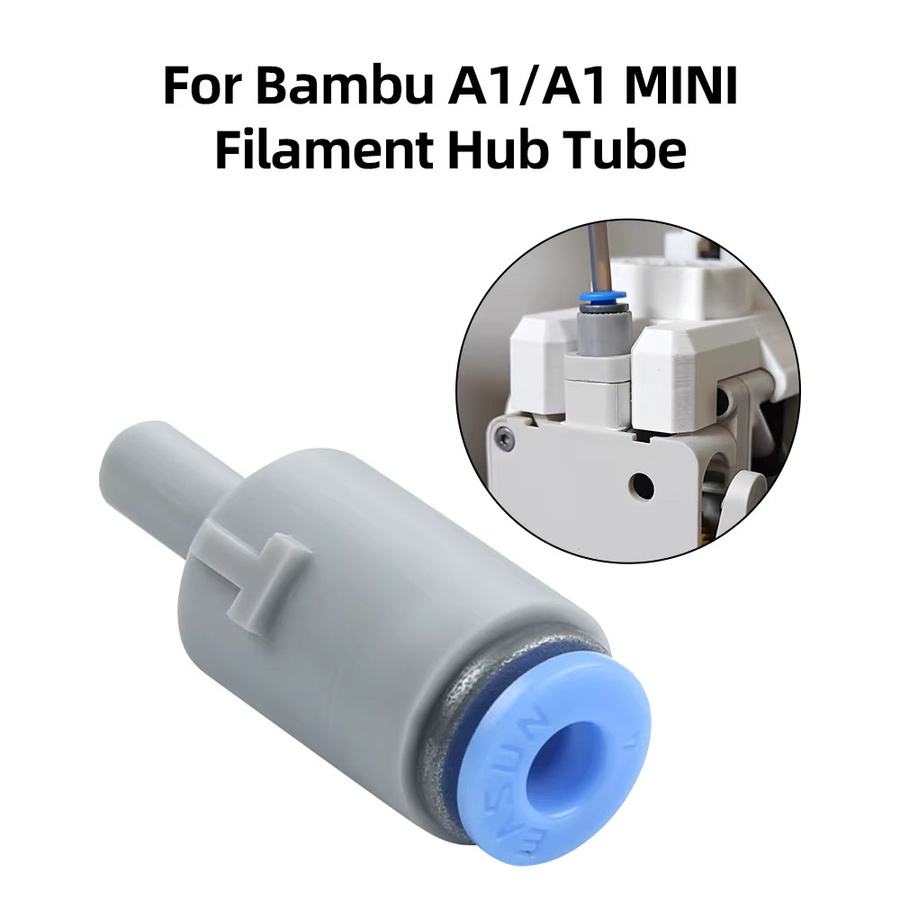 Bambu Lab 4-in-1 PTFE-Adapter Gerader Filament-Zuführer für A1 und A1 Mini 3D-Drucker in Grau - Bild 3