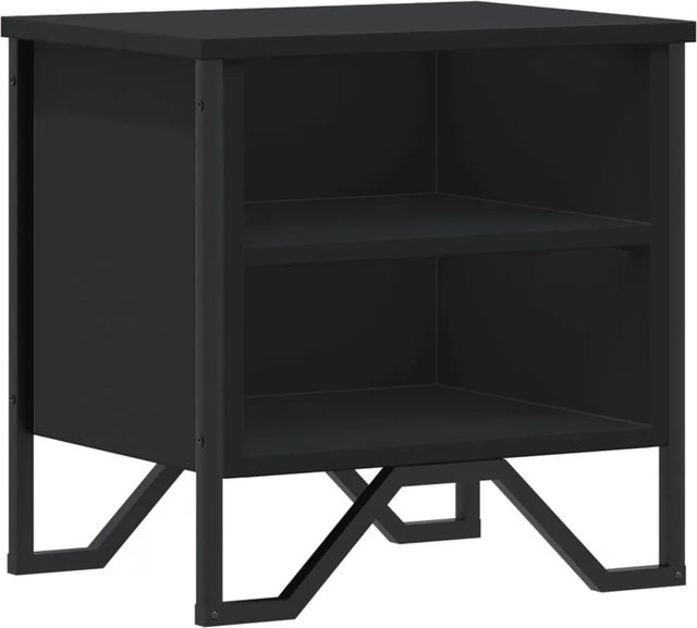 vidaXL Nachttisch Schwarz aus Holzwerkstoff und Metall für dein Schlafzimmer B/T/H: 40 x 30 x 40 cm - Bild 1