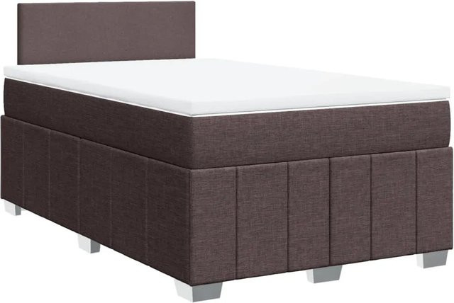 vidaXL Boxspringbett mit Matratze Hybrid-Design in Dunkelbraun, B/T/H: 120 x 190 x 100,5 cm - Bild 1