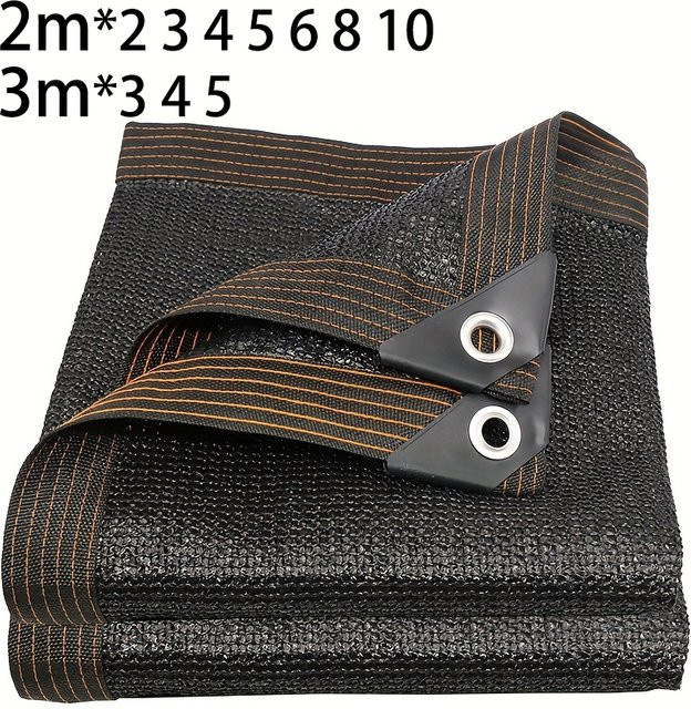Sonnensegel aus HDPE in Schwarz als UV-Schutz Tarnnetz und Außenüberdachung für Strand, Camping oder Hinterhof, Rechteckig, Breite: 200 cm - Bild 1