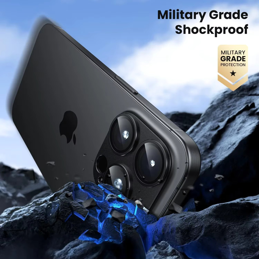 Kameraobjektivschutz aus gehärtetem Metall für iPhone 16 Pro Max 15 Plus 14 15 Pro 14 Pro in Schwarz und Blau - Bild 3