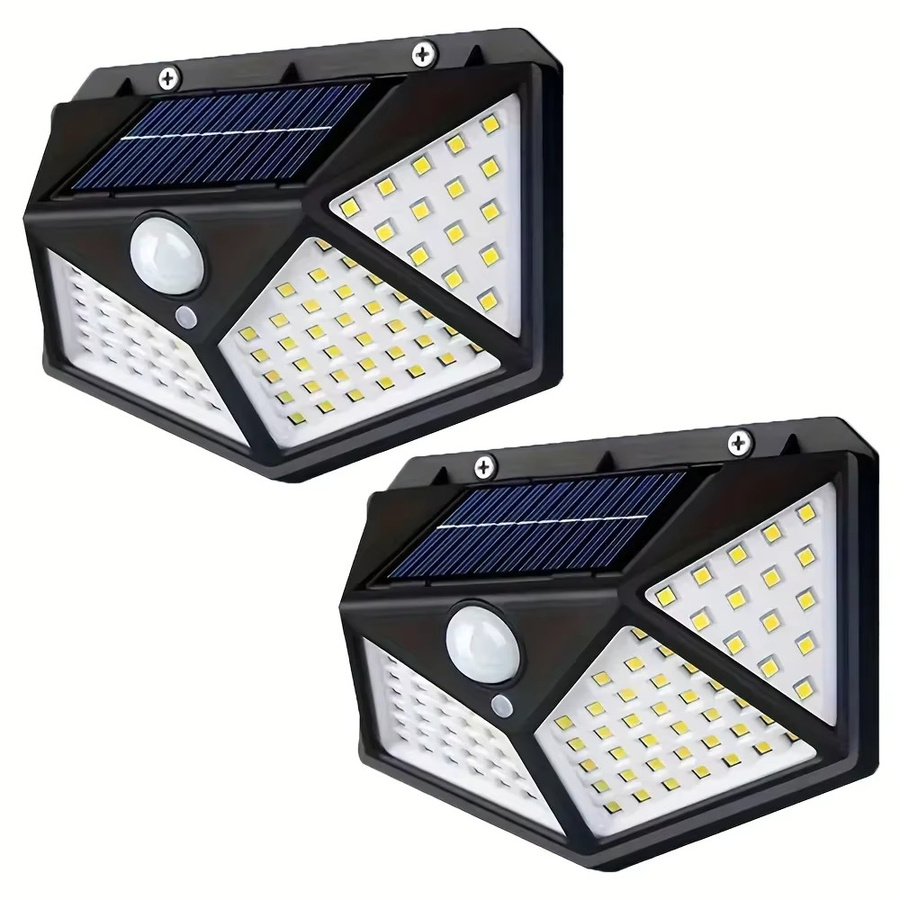 Heinast Solar-Wandleuchten mit 100 LED und Bewegungsmelder, wasserdichte Sicherheitsleuchte für Garten und Terrasse, Schwarz - Bild 7