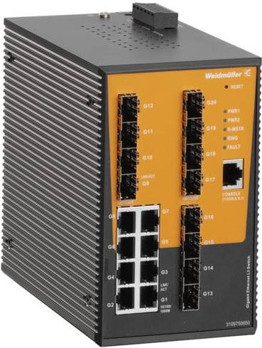 Weidmüller Netzwerk Switch IE-SW-L3-AL20M-8GT-12GESFP 10/100/1000MBit/s Ethernet/LAN in Grau - Bild 1