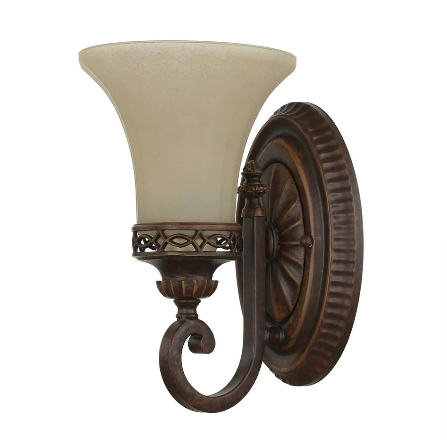 Licht-Erlebnisse Wandleuchte aus Metall und Glas in Braun mit transparentem Glas, Höhe: 24,8 cm, E27, Rustikaler Stil - Bild 2