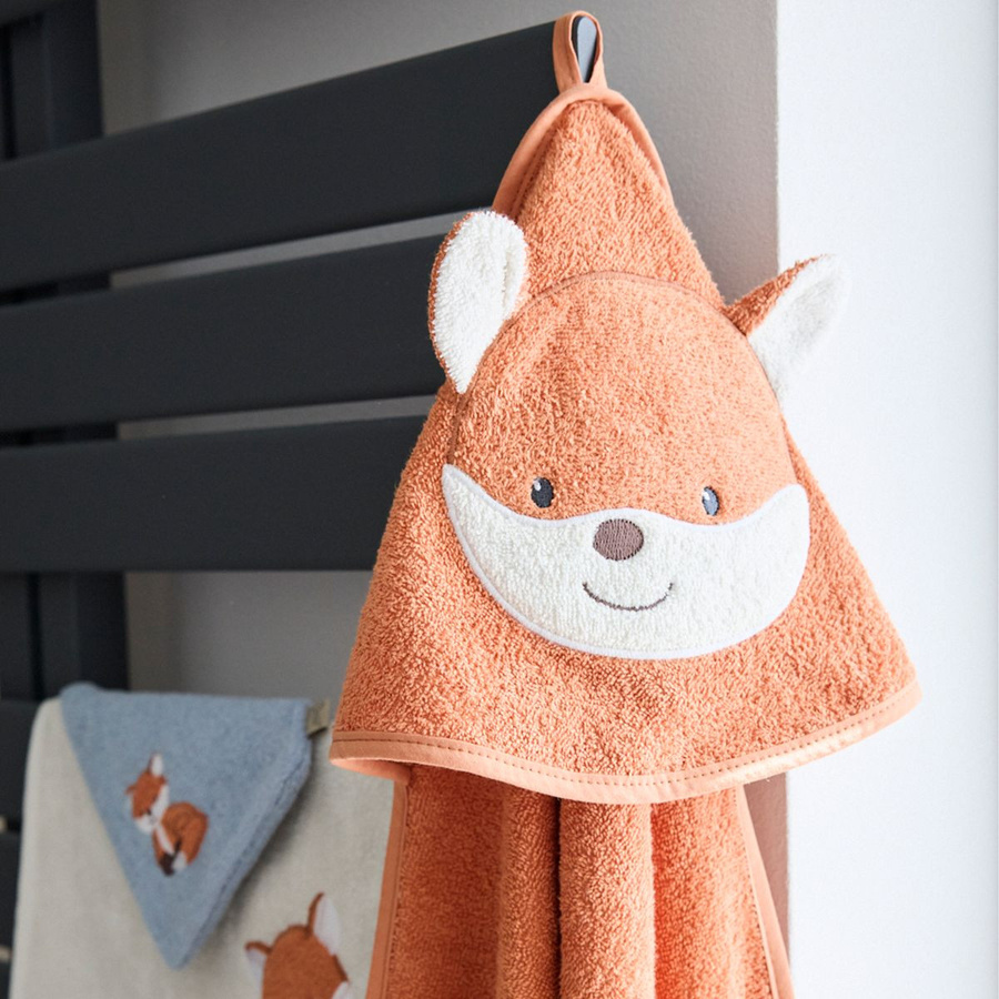 Sterntaler Kapuzenbadetuch Fuchs Filou aus Baumwolle in Orange, B/H: 100 x 100 cm - Bild 4