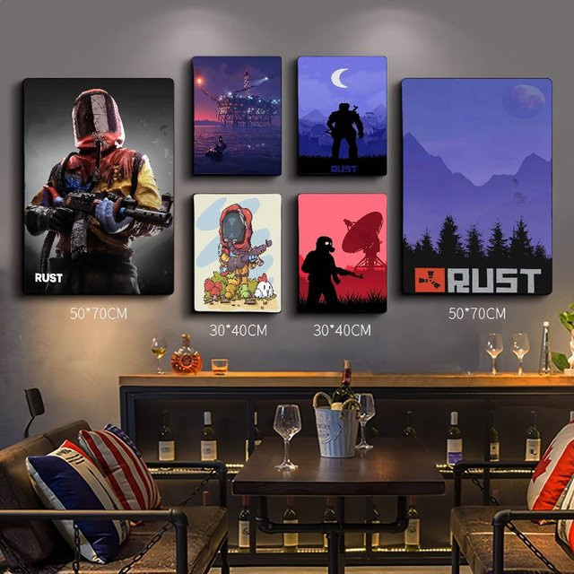 Wasserfestes Rust Anime Poster als selbstklebender Papieraufkleber für deine Kawaii Raumdekoration - Bild 1
