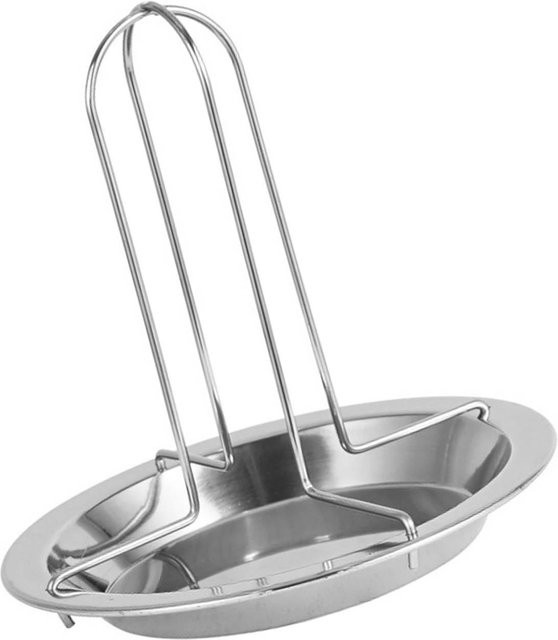 Vertikaler Hähnchenbräter-Rost aus Edelstahl mit Antihaftbeschichtung in Silber - Bild 1