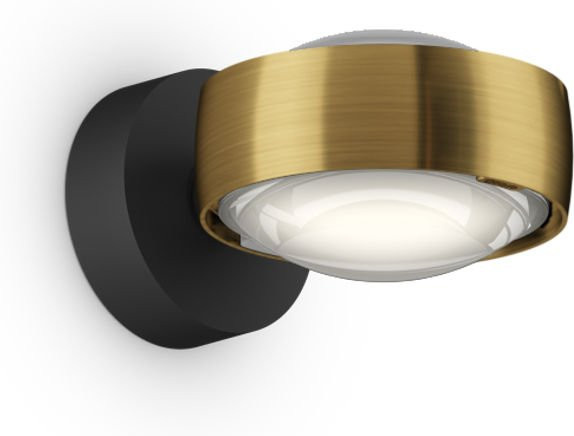 Occhio Sento D verticale up LED-Wandleuchte mit Occhio air Modul, Kopf in Bronze und Körper sowie Aufbaudose in Schwarz matt, 26 W, warmweißes Licht (3000K) - Bild 1