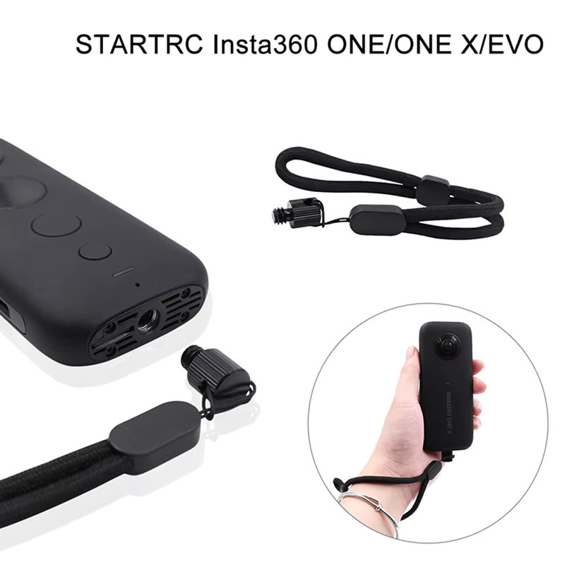 Einstellbares Lanyard für Insta360 X3 Panorama Kamera, Anti-Slip Handgelenk-Tragegurt in Schwarz - Bild 2