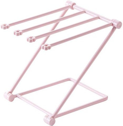 XYNN Küchenregal Spülbeckenablage mit Lappenhalter und Handtuch-Ablageständer in Pink, B/T/H: 25,5 x 20,0 x 16,0 cm - Bild 1
