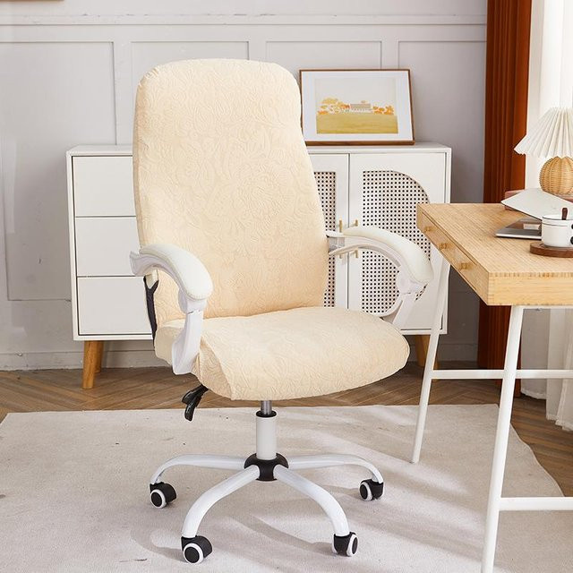 Bestbags Elastischer Bürostuhlbezug aus Jacquard in Beige - Bild 1