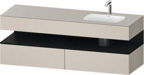 Duravit Einbauwaschtisch-Möbel-Set Qatego in Beige, B/T/H: 160 x 50 x 60 cm - Bild 1