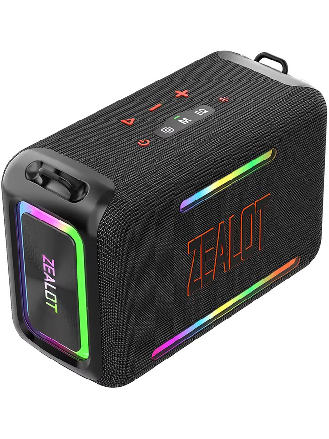 Zealot S95 Tragbarer Bluetooth-Lautsprecher mit 120W Hochleistung, Wasserdicht, RGB-Farblicht und 360° Stereo Surround in Schwarz - Bild 7