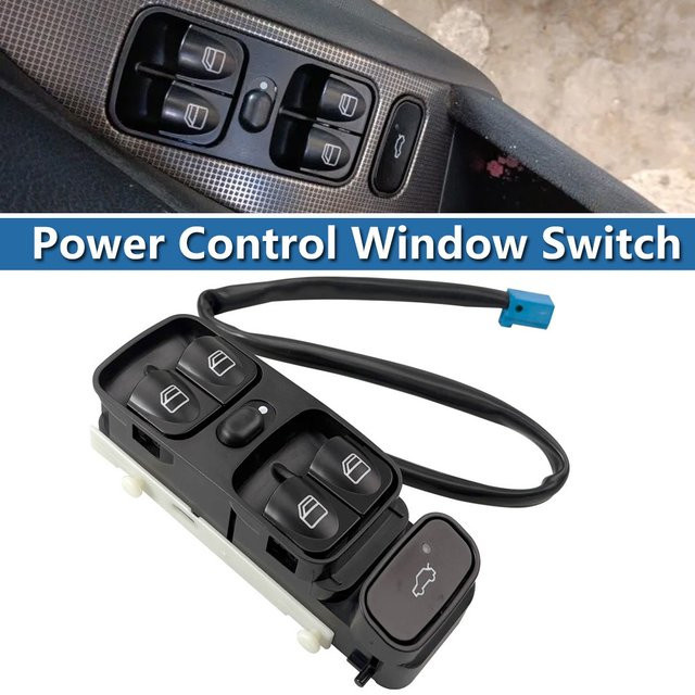 Malcayang Auto-Styling Fensterheberschalter für Mercedes C-Klasse W203 C180 C200 C220 in Schwarz - Bild 1