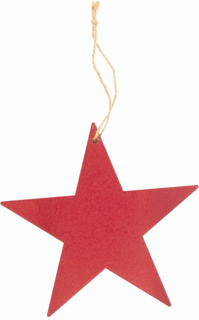 Rico Design Holzhänger Stern in Rot mit Juteschnur, B x H: 15 x 14,5 cm - Bild 1