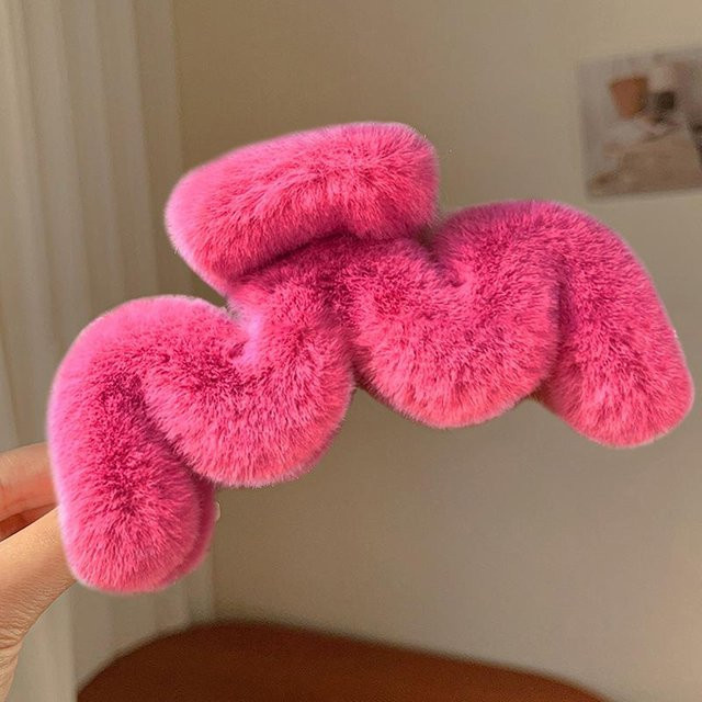 YULIN Haarclip Kralle, Plüsch, 14 cm, Damen - Bild 1
