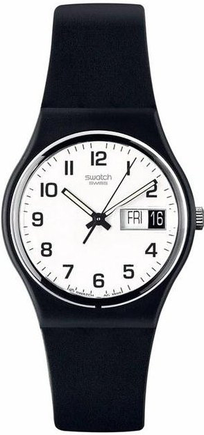 Swatch Armbanduhr, Analoguhr, Kunststoff, Weiß, 34 mm, Herren - Bild 1