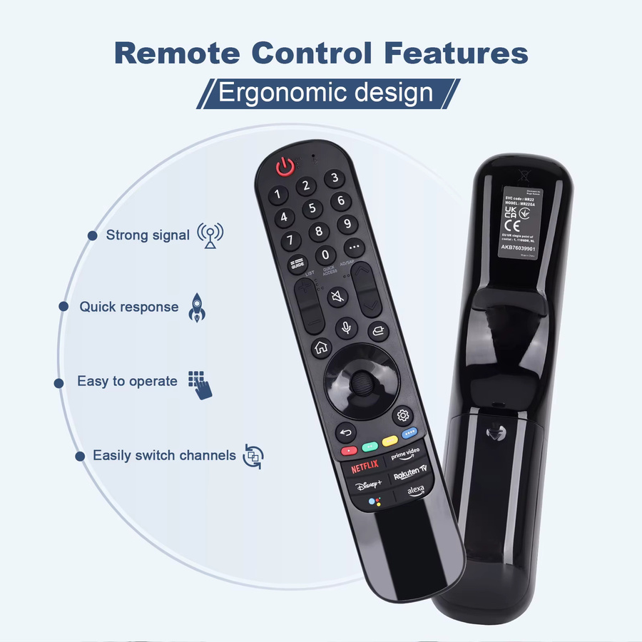 Universelle LG Magic Remote Control Fernbedienung für LED OLED LCD 4K 8K UHD Smart TV, Farbe: Schwarz - Bild 3