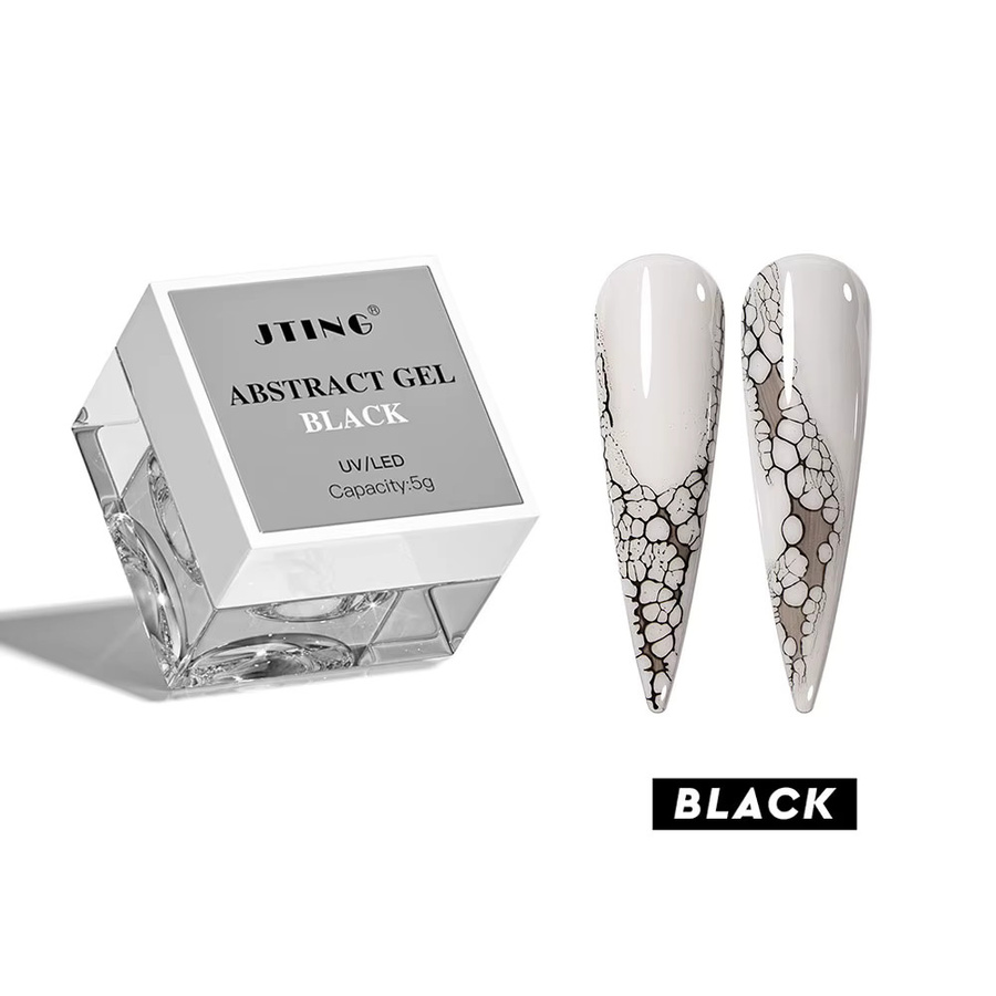 MingLee Nagellack Gel, Schwarz Weiß Spitze, 5 ml, Glänzend - Bild 1