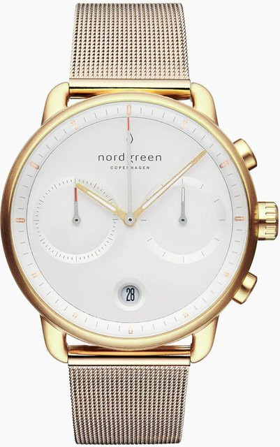 Nordgreen Herrenuhr Pioneer Chronograph, Quarz, Edelstahl, 42 mm, 10 ATM - Bild 1