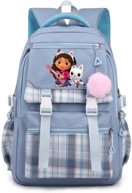 Gabby Dollhouse Schultasche Rucksack für die Grundschule in Blau - Bild 1
