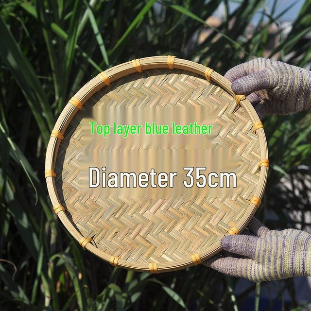 Pickerr Handgefertigter runder Bambus-Worfelkorb in Braun im rustikalen Design - Bild 1