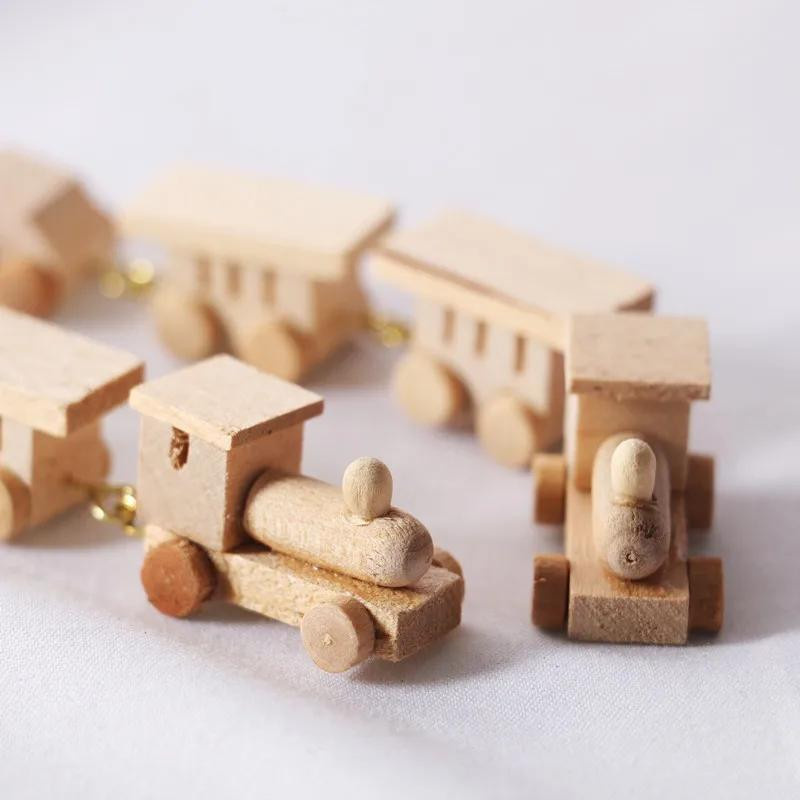 Miniatur Holz Zug als Puppenhaus Zubehör und Deko für Kinder und Weihnachtsfeiern von Household supplies MH - Bild 3