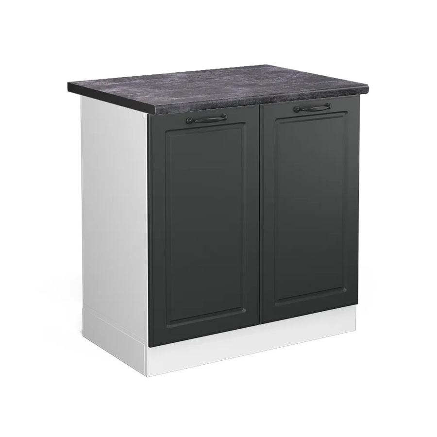 Vicco Spülenunterschrank R-Line Landhaus Stil in Anthrazit und Weiß, B: 80 cm, H: 81,6 cm, T: 60 cm - Bild 2